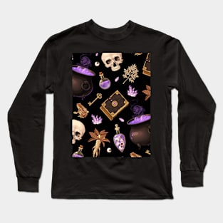 Skull witch Halloween Long Sleeve T-Shirt